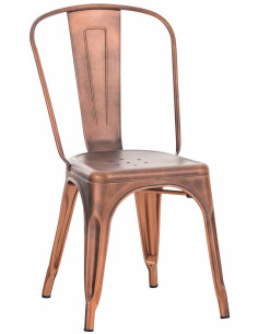 Chaise Loetitia en Métal Cuivré - 1