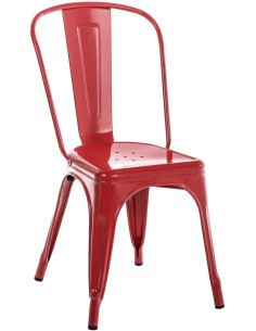 Chaise Loetitia en Métal Rouge - 1