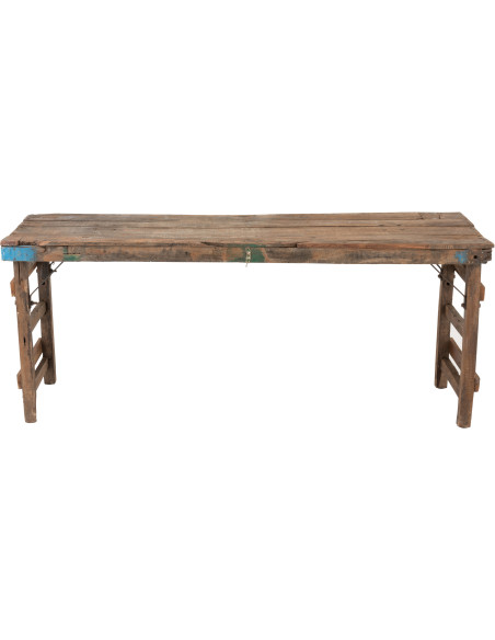 Console Rectangulaire Woody en Bois recyclé Marron - 3