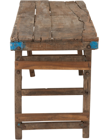 Console Rectangulaire Woody en Bois recyclé Marron - 4