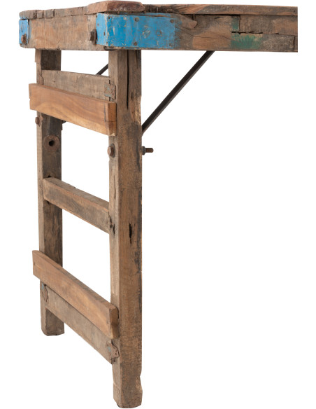 Console Rectangulaire Woody en Bois recyclé Marron - 5