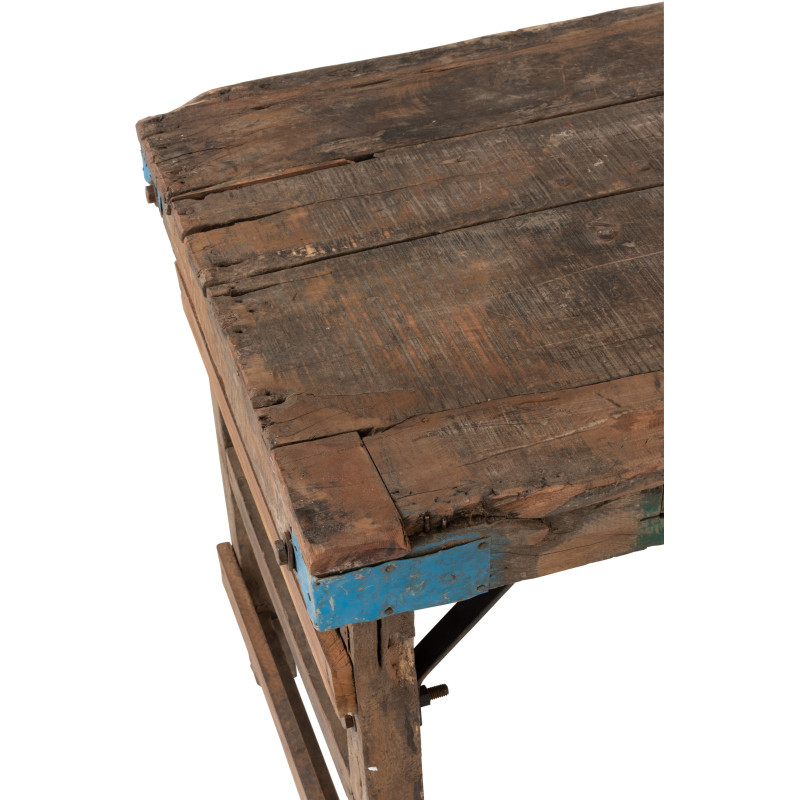 Console Rectangulaire Woody en Bois recyclé Marron - 7