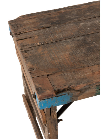 Console Rectangulaire Woody en Bois recyclé Marron - 7