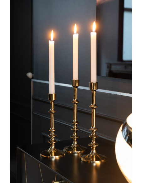 Bougeoir doré en aluminium mat 33 cm - 2