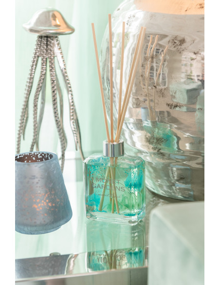Diffuseur de parfum Senteur Fruitée Coconut Beach Monet Gardens 180 ml en Verre Bleu azur - 2