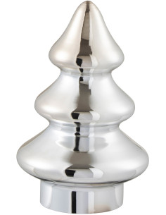 Sapin de Noël 15 cm en Verre Argenté - 1