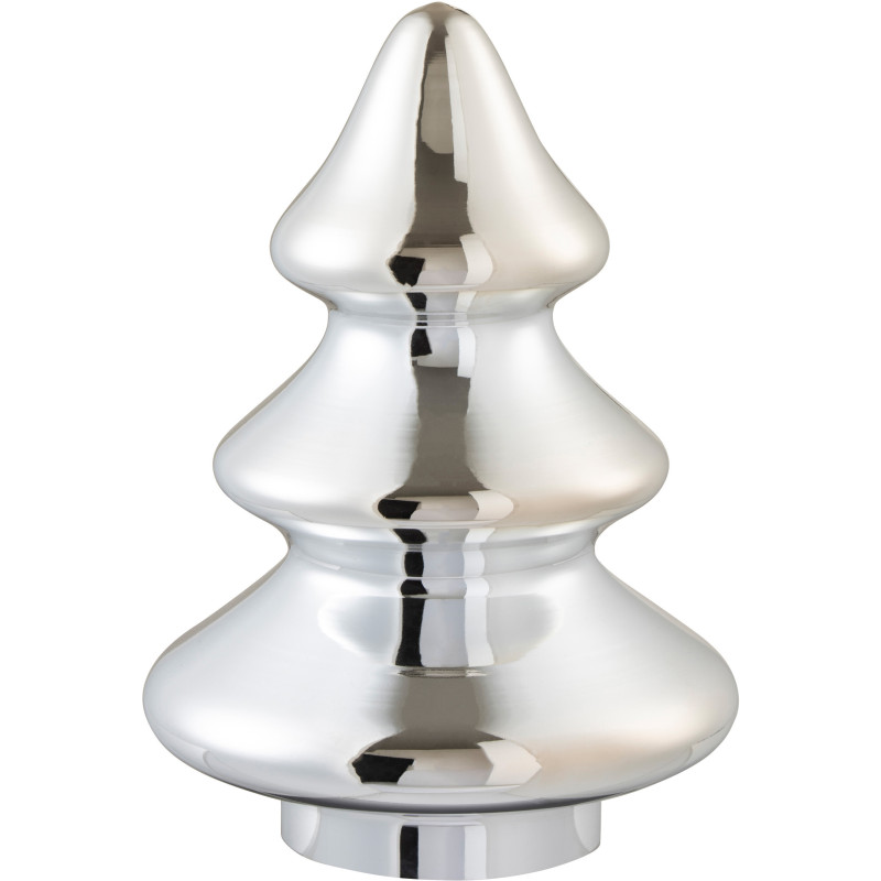 Sapin de Noël 25 cm en Verre Argenté - 1