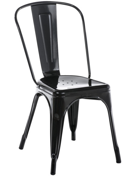 Chaise Loetitia en Métal Noir - 1