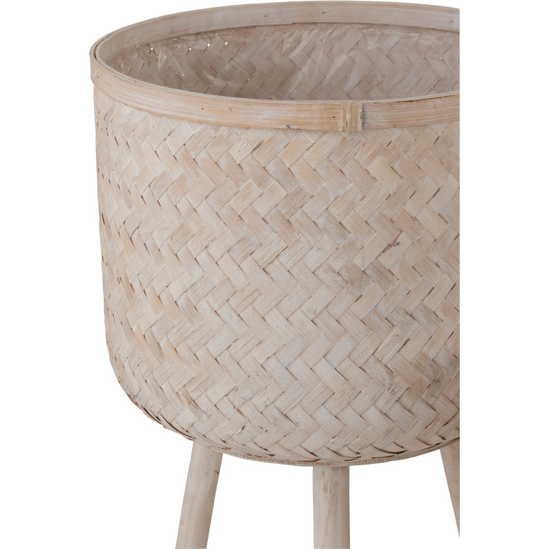 Cache-pot sur pied en Bambou Naturel Alice (Lot de 3) - 2