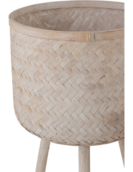 Cache-pot sur pied en Bambou Naturel Alice (Lot de 3) - 2