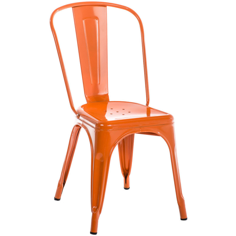 Chaise Loetitia en Métal Orange - 1