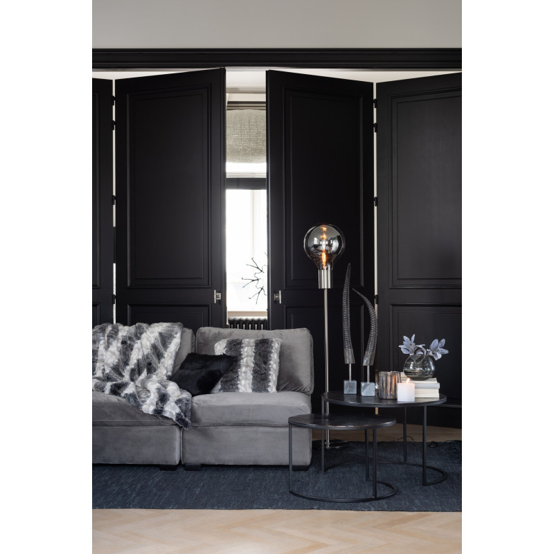 Table basse Gigogne Ronde Onyx en Aluminium Oxydé Métal Noir (Lot de 3) - 2