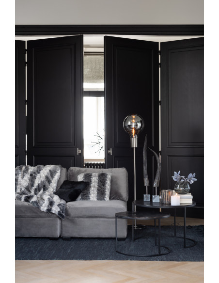 Table basse Gigogne Ronde Onyx en Aluminium Oxydé Métal Noir (Lot de 3) - 2