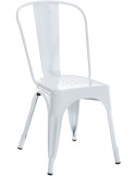 Chaise empilable en métal blanc 44 x 48 x 89 cm Loetitia