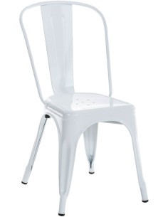 Chaise Loetitia en Métal Blanc - 1