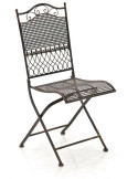 Chaise de jardin pliante en métal bronze 41 x 50 x 91 cm Bettina