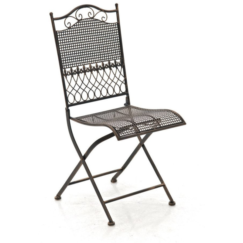 Chaise de jardin Pliante Bettina en Métal Bronze - 1