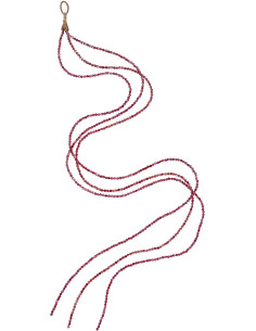 Suspension de Noël XL 90 cm en Plastique Rouge Avec perles et strass - 1