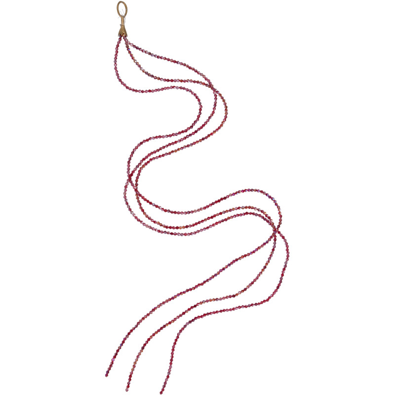 Suspension de Noël XL 90 cm en Plastique Rouge Avec perles et strass - 1