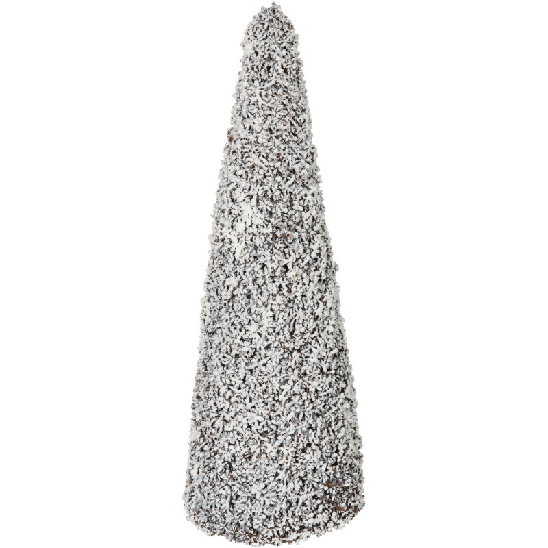 Cône de Noël Hauteur 65 cm en Fausse fourrure Blanc - 1