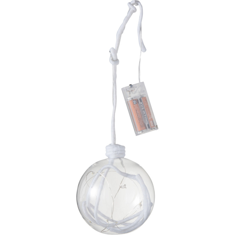 Boule de Noël lumineuse Led XXL en Verre Transparent Corde Blanc - 2