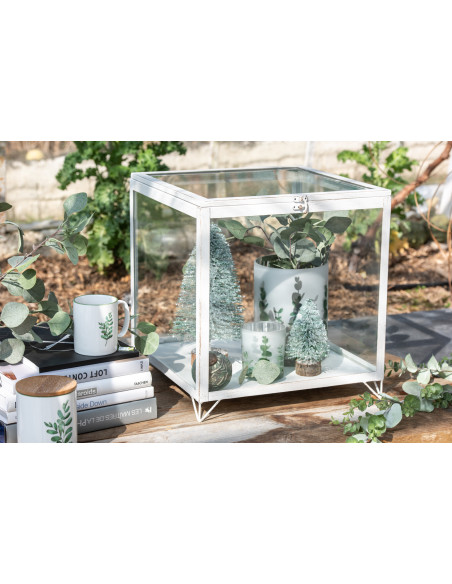 Décoration sur pied Sapin de Noël 15 cm en Plastique Vert Avec paillettes - 3