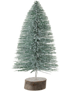 Décoration sur pied Sapin de Noël 30 cm en Plastique Vert Avec paillettes - 1