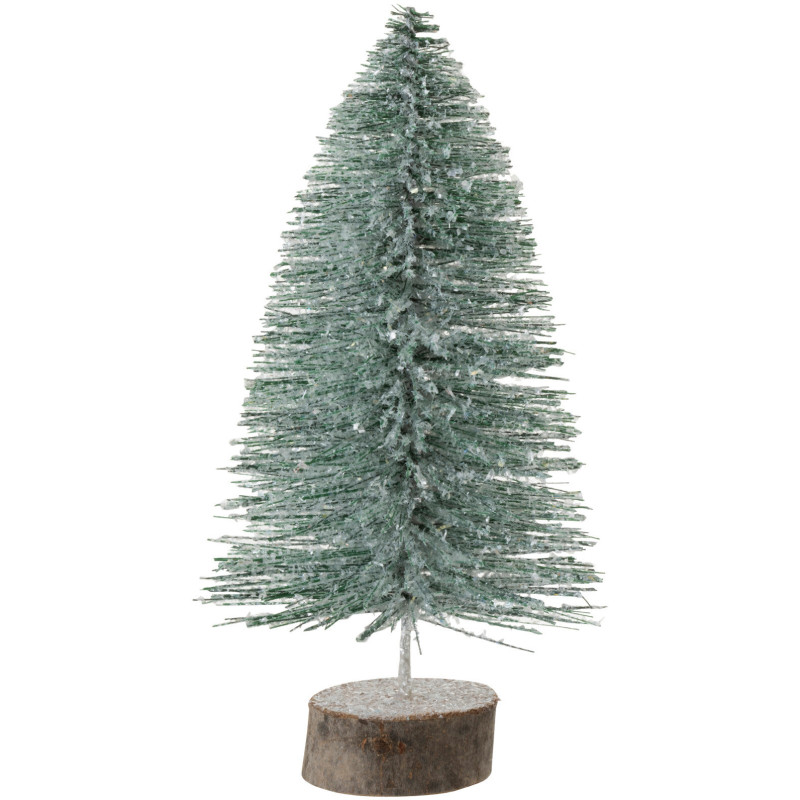 Décoration sur pied Sapin de Noël 30 cm en Plastique Vert Avec paillettes - 1