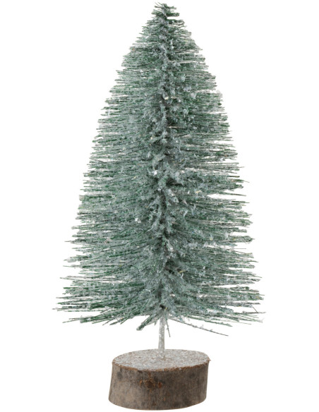 Décoration sur pied Sapin de Noël 30 cm en Plastique Vert Avec paillettes - 1