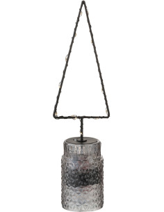 Sapin de Noël lumineux Led 30 cm en Métal Noir - 2