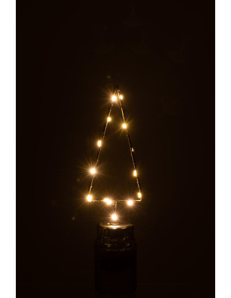 Sapin de Noël lumineux Led 30 cm en Métal Noir - 3