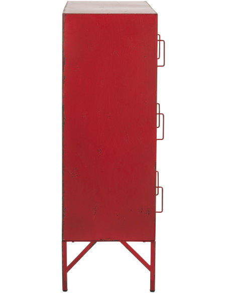 Armoire Vestiaire 9 portes Locker en Métal Rouge - 5