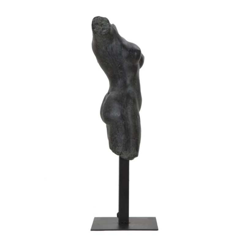 Sculpture originale sur pied Buste de femme Hauteur 50 cm en Résine Noir Museum 