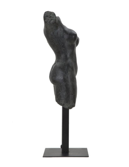 Sculpture originale sur pied Buste de femme Hauteur 50 cm en Résine Noir Museum 
