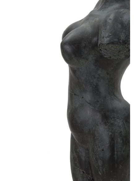 Sculpture originale sur pied Buste de femme Hauteur 50 cm en Résine Noir Museum 