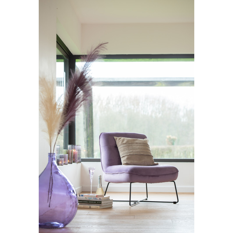 Coussin Carré Wildly 45x45 en Cuir véritable Gris clair Motif flêches - 4