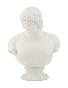 Statuette déco antique Centurion Hauteur 25 cm en Résine Blanc Centurione 