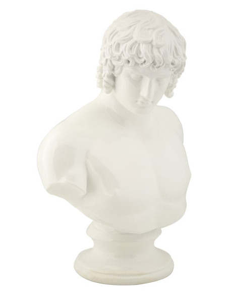 Statuette déco antique Centurion Hauteur 25 cm en Résine Blanc Centurione 