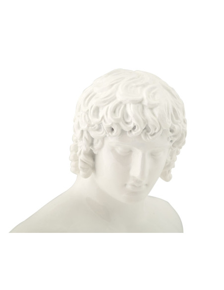 Statuette déco antique Centurion Hauteur 25 cm en Résine Blanc Centurione 