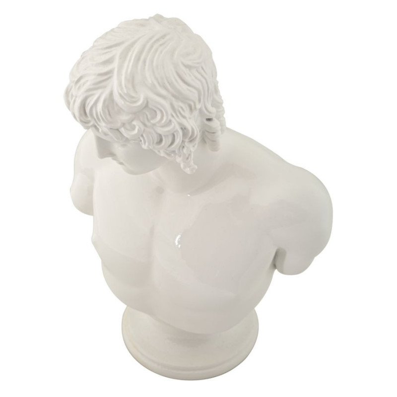 Statuette déco antique Centurion Hauteur 25 cm en Résine Blanc Centurione 