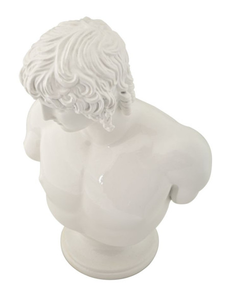 Statuette déco antique Centurion Hauteur 25 cm en Résine Blanc Centurione 