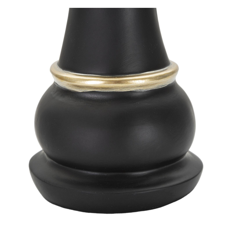 Pièce d'échecs moderne XL Reine Hauteur 25 cm en Résine Noir Doré Scacchi 