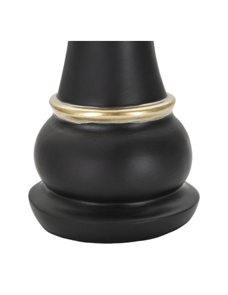 Pièce d'échecs moderne XL Reine Hauteur 25 cm en Résine Noir Doré Scacchi 