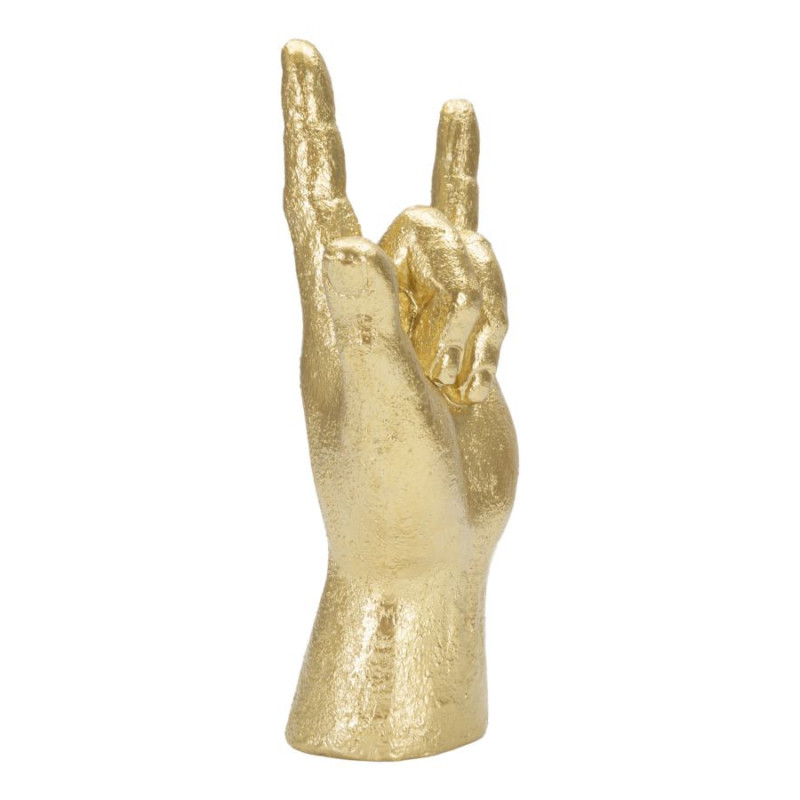 Statuette déco originale Main Yeah Hauteur 23 cm en Résine Doré Mano 