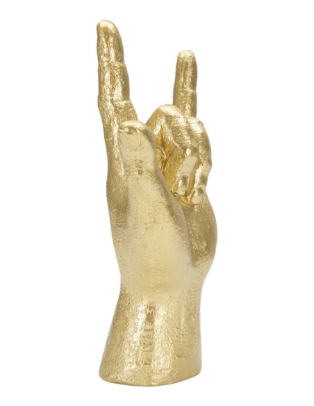 Statuette déco originale Main Yeah Hauteur 23 cm en Résine Doré Mano 