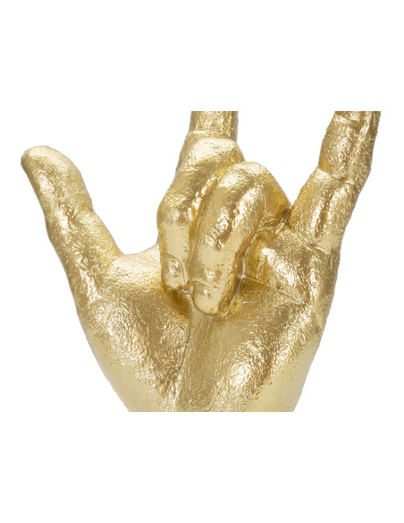Statuette déco originale Main Yeah Hauteur 23 cm en Résine Doré Mano 