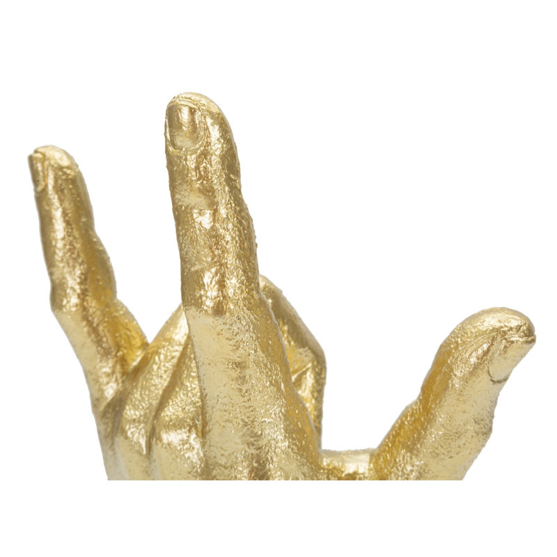 Statuette déco originale Main Yeah Hauteur 23 cm en Résine Doré Mano 