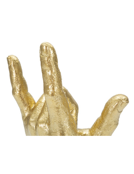 Statuette déco originale Main Yeah Hauteur 23 cm en Résine Doré Mano 