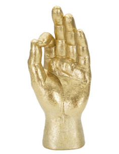 Statuette déco originale Main Ok Hauteur 22 cm en Résine Doré Mano 