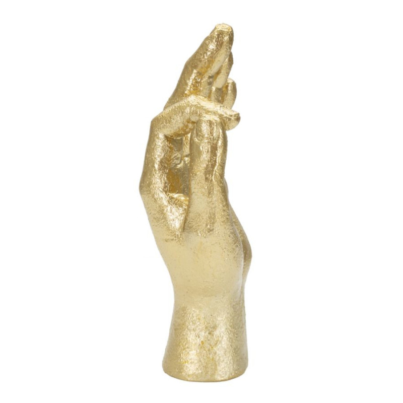Statuette déco originale Main Ok Hauteur 22 cm en Résine Doré Mano 